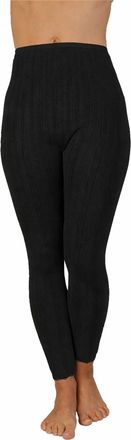 Slenderella Seamless Brushed Thermal Leggings UW409 Black XL