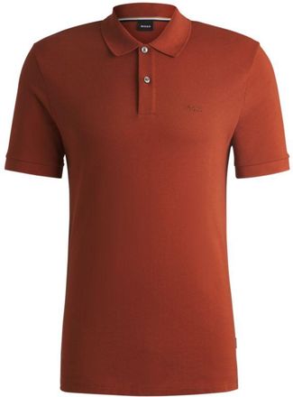 BOSS Pallas polo shirt in cotton piqué with logo details