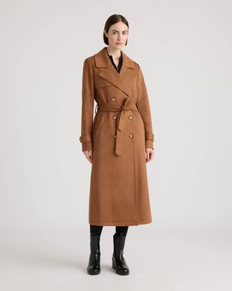 NVLT Womens Double-Breasted Trenchcoat