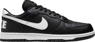 Nike Heren Court Borough Swoosh Leren Trainers (Zwart, Wit)