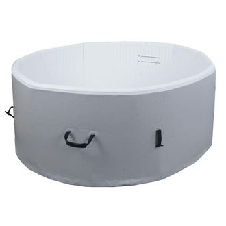 Hhg [nunca Usado] Torbellino Hhg-358, Piscina De Recambio 4 Personas, Interior/exterior Hinchable Tejido Punto De Gota, Redonda &Oslash;150cm Gris-blanco