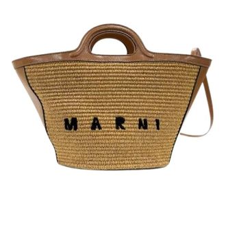 Marni Pre-owned Tropicalia Leren Handtas - Dames - Pre-owned - Bruin - Maat: ONE Size Leer