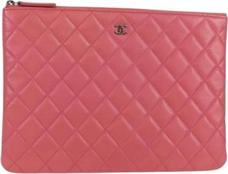 Chanel Pre-owned Clutches, female, Pink, Size: ONE SIZE Pre-owned Vintage Clutch Bag