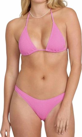 Billabong Summer High Hike Bikini Bottom In Party Pink