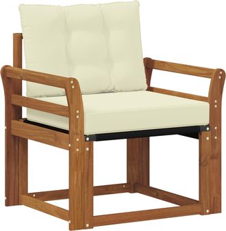 vidaXL Sof&aacute; De Exterior Madera Maciza De Acacia Y Textileno Vidaxl