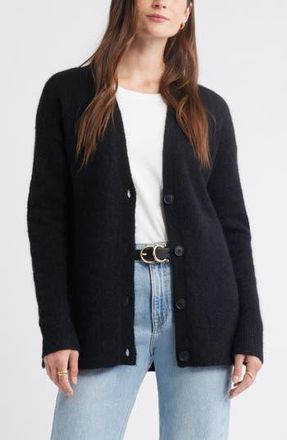 Caslon Alpaca Blend Cardigan in Black at Nordstrom Rack, Size X-Small