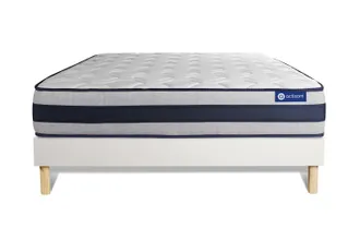 Actisom Somier Blanco + Colch&oacute;n Con Espuma Viscoel&aacute;stica 160 X 190