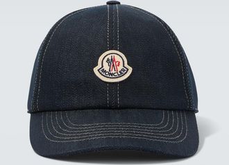 Moncler Logo denim baseball cap