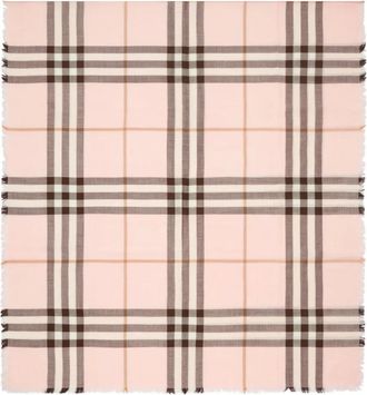 Burberry reversible checked scarf - unisex - Wool/Silk - OS - Pink