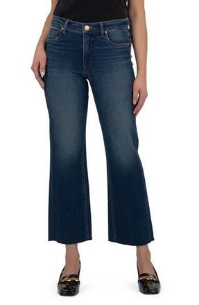 Kut from the Kloth Kelsey High Waist Raw Hem Ankle Kick Flare Jeans in Irreproachable at Nordstrom Rack, Size 2