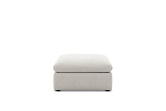 Castlery Customized Light Gray Small Ottoman | Dawson by Castlery