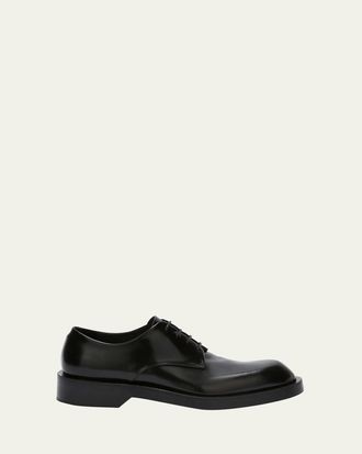 Jil Sander Mens Rubber Injected-Sole Leather Derby Shoes