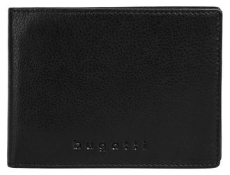 Bugatti Geldb&ouml;rse BUGATTI CLIFF, Herren, schwarz, Leder, leicht gl&auml;nzend, unifarben, Kleinlederwaren Geldb&ouml;rse, echt Leder