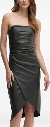 Sisley Gedrapeerde strapless mini-jurk - Zwart