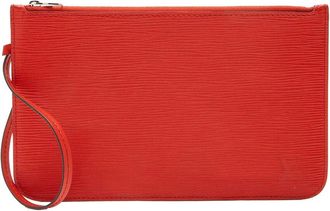 Louis Vuitton Red Epi Leather Neverfull Mm Pochette (Authentic Pre-Loved)