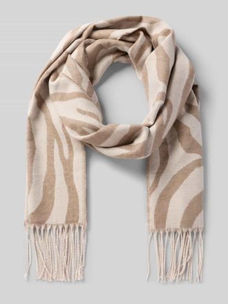 Pieces Schal mit Allover-Muster Modell ELIN in Beige, Gr&ouml;&szlig;e 1