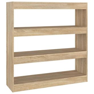 Berkfield Home Book Cabinet/Room Divider Sonoma Oak 100x30x103 cm in Light Tan | Size: 100 x 30 x 103 cm