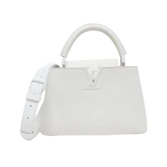 Louis Vuitton Pre-owned Capucines BB Calfskin Handbag - Dames - Pre-owned - Wit - Maat: ONE Size Leer