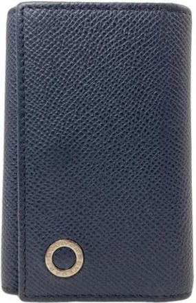 Bulgari Pre-owned Keycase - Heren - Vintage Accessoires - Blauw - ONE Size - Leer - Vintage