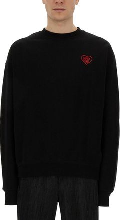Family Fir$t Milano Sweatshirt With Heart Embroidery-Uomo