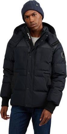 Pajar Mens Comet Mixed Media Puffer with Detachable Hood in Black at Nordstrom, Size X-Large