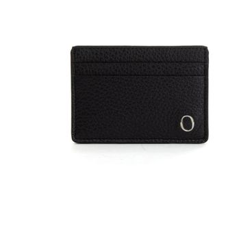 Orciani Wallets & Cardholders, male, Black, Size: ONE SIZE Black Leather Card Holder Wallet