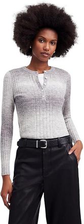Madewell Spacedye Lightweight Alpaca Madison Henley Womens Sweater Spacedye Cloud : LG (Womens 10-12), Polyamide