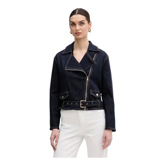 Gaud&igrave; Jassen, Dames, Blauw, M, Denim, Slim Denim Jacket