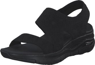Skechers Womens Arch Fit Brightest Day Sandals, Black Knit, 10 UK