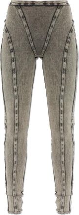 Charlotte Knowles Scuba Leggings - Dames - Leggings - Grijs - XS - Katoen - Broeken