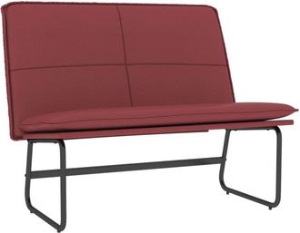 vidaXL Banco De Cuero Sint&eacute;tico Rojo Tinto 100x75x76 Cm Vidaxl