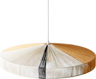 HKliving Rope Pendelleuchte, &Oslash; 70 x H 15 cm, schwarz