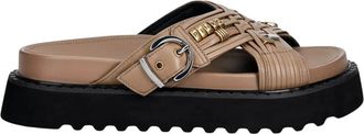 Pinko Pinko, Schoenen, Dames, Bruin, 40 EU, Leer, Kate 09 Sandaal