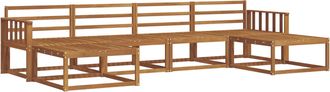 vidaXL Conjunto De Sof&aacute;s De Exterior 6 Uds. Natural Vidaxl
