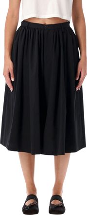Maison Margiela Fluid Wide-Leg Bermuda Skirt with Gathered Waistband