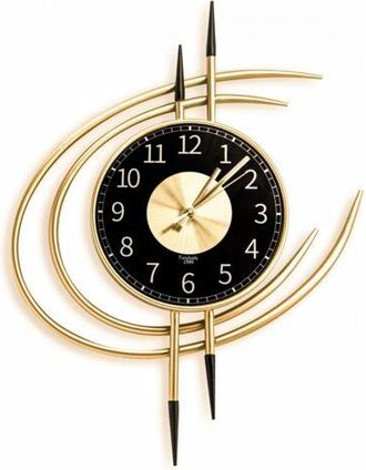 OEM Reloj Grande Dorado, Dise&ntilde;o Moderno Xxl De 54 Cm, Reloj De Pared Gigante Silencioso (sin Tictac), Reloj De Pared De Metal Original Para La Decoraci&oacute;n 