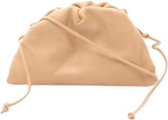 Bottega Veneta Pre-owned Clutches, female, Beige, Size: ONE SIZE Pre-owned Leather Shoulder Bag