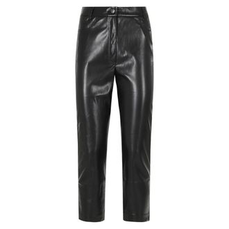 Andamane Axelle Capri Broek - Dames - Straight fit broeken - Zwart - S - Leer - Broeken