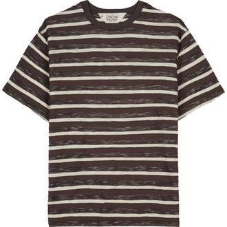 Brain Dead Casey Stripe T-Shirt in Coffee at Nordstrom, Size Xx-Large