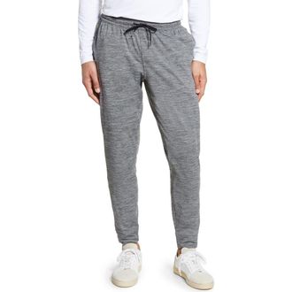 Zella Pyrite Slim Fit Pocket Joggers in Grey Wolf Melange at Nordstrom, Size Medium
