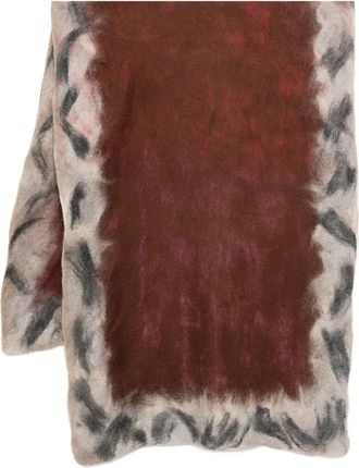 Silvana Shoes Sciarpa con orlo dentellato - Rosso