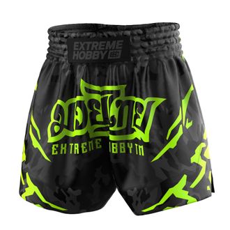 OEM Pantaloncini Da Muay Thai Extreme Hobby Black Panther Neri E Gialli Taglia M