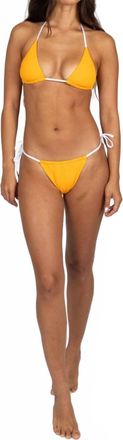 Rusty Sandalwood Cheeky Tie Bikini Bottom In Mango
