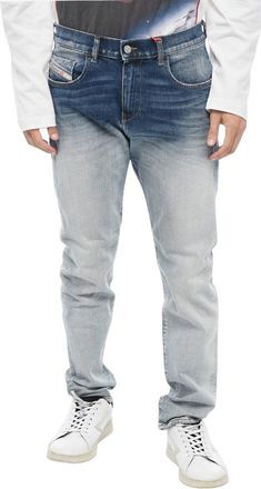 Diesel Light Blue Slim Mid Rise Jeans