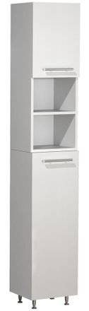ebuy24 Gabinete De Ba&ntilde;o De Madera Vcm Muebles De Ba&ntilde;o Gabinete De Ba&ntilde;o Gabinete Alto Dimensiones Aprox. Al. 170 X An. 30 X P. 25 Cm - Lisalo (blanco)