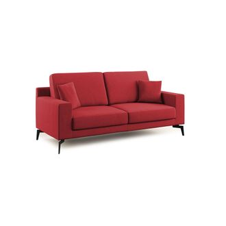Divani.Store Prestige Sof&aacute; Moderno En Microfibra Desmontable 166 Cm Rojo