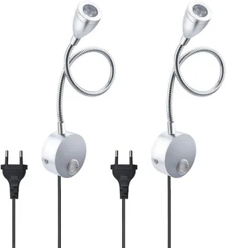 OEM Lampada Da Parete Flessibile Da 3 Watt Con Spina E Interruttore Europei, Lampada Da Lettura