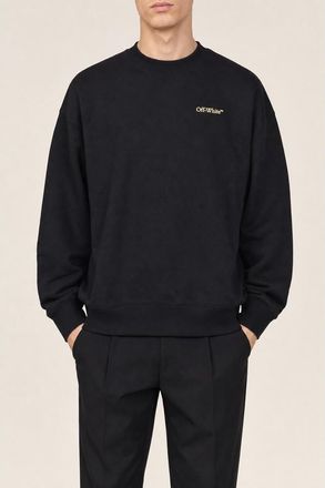 Off-white Mens Black Cotton Sweatshirt, Size XXL