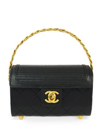Chanel 1985-1990 diamond-quilted flap handbag - Black