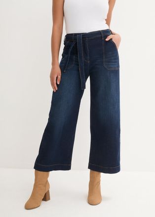 Bonprix Weite Jeans BONPRIX, Damen, Gr. 38, N-Gr, nachtblau denim, Denim/Jeans, Obermaterial: 76% Baumwolle, 16% Polyester, 7% Viskose, 1% Elasthan, loose fit